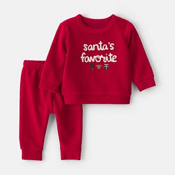 Baby Carter's 2 pc Santa's Favorite Long Sleeve Top & Pants Set