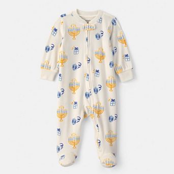 Baby Carter's Hanukkah 2-Way Zip Sleep & Play One-Piece Pajamas