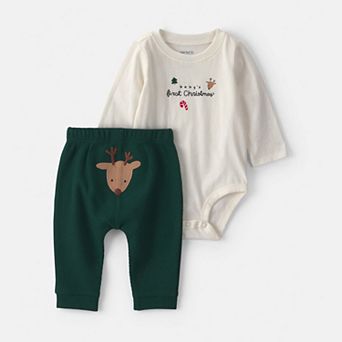 Baby Carter's 2 pc 'Baby's First Christmas' Long Sleeve Bodysuit & Pants Set