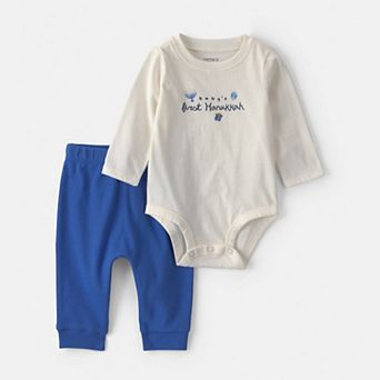 Baby Carter’s 2 pc 'Baby's First Hanukkah' Long Sleeve Bodysuit & Pants Set