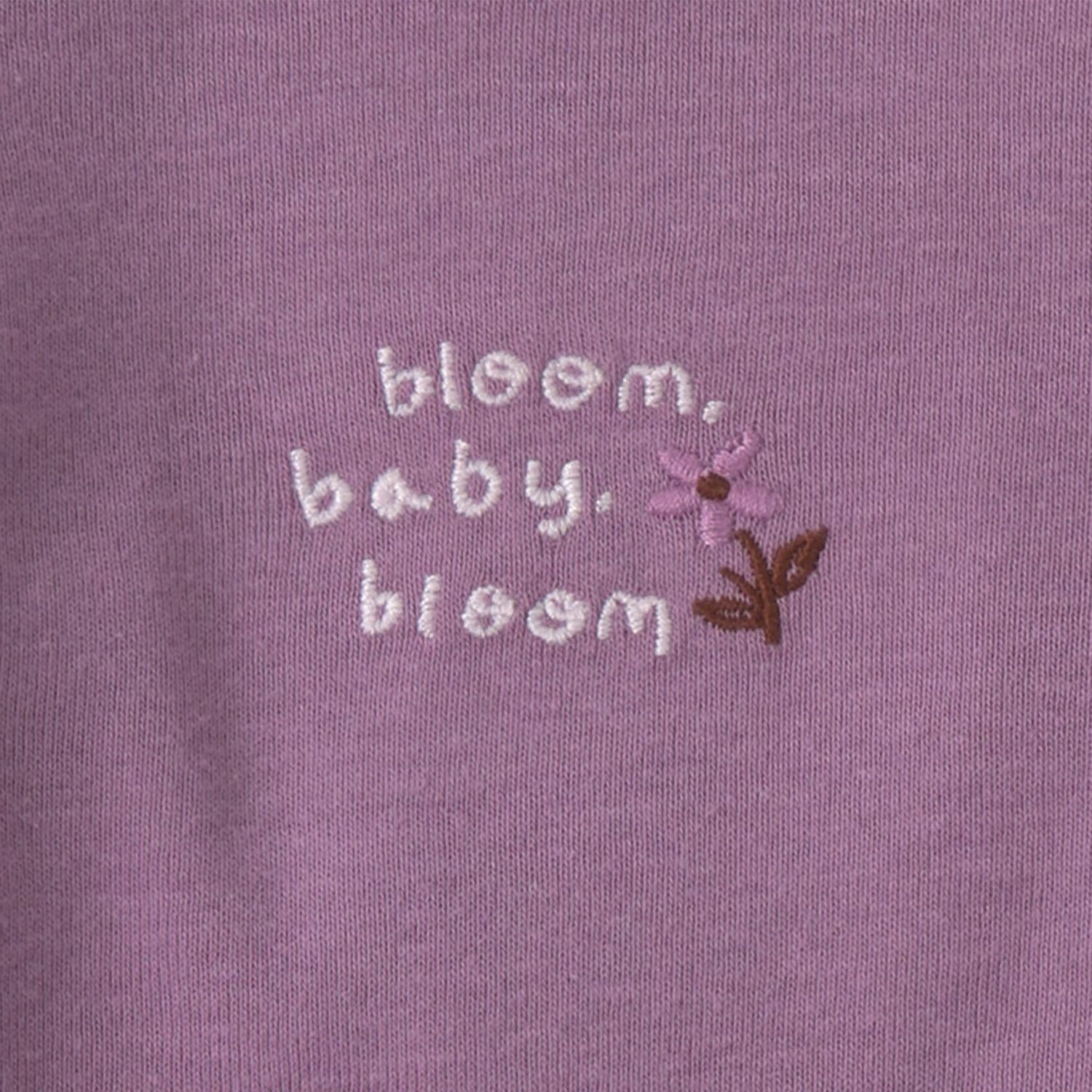 Детский хлопковый комплект Carter's Floral: боди и брюки, 3 шт, цвет: Фиолетовый с принтом — фото 2
