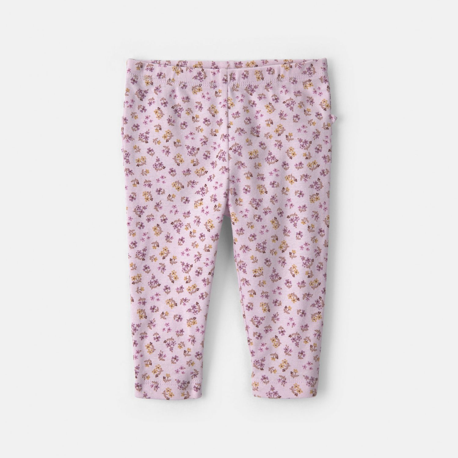 Детский хлопковый комплект Carter's Floral: боди и брюки, 3 шт, цвет: Фиолетовый с принтом — фото 3