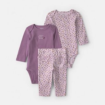 Baby Girl Carter’s 3 pc Floral Bodysuit & Pants Set