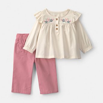 Baby Girl Carter’s 2 pc Floral Long Sleeve Top & Pant Set