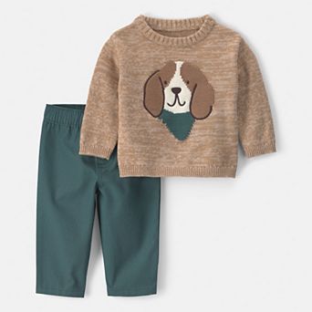 Baby Boy Carter’s 2 pc Dog Sweater & Pant Set