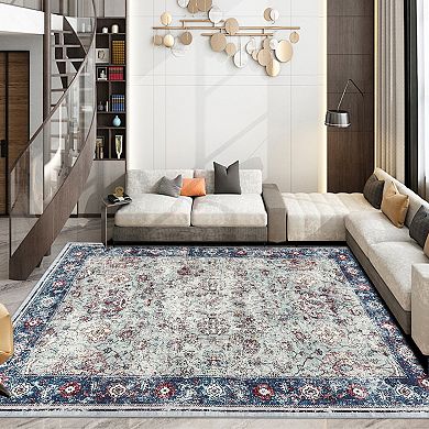 Area Rug Living Room Bedroom Bohemian Vintage Traditional Pattern Carpet