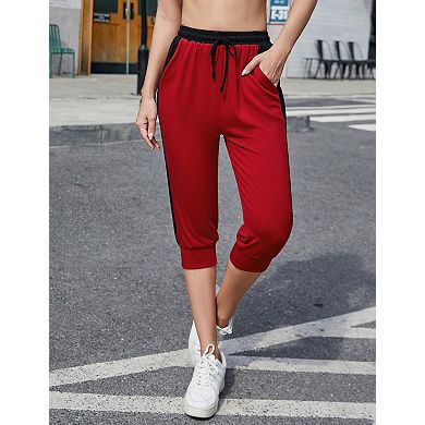Women's Capris Casual Summer Loose Fit Pants with Pockets