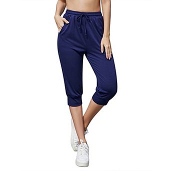 Women's Capris Casual Summer Loose Fit Pants with Pockets