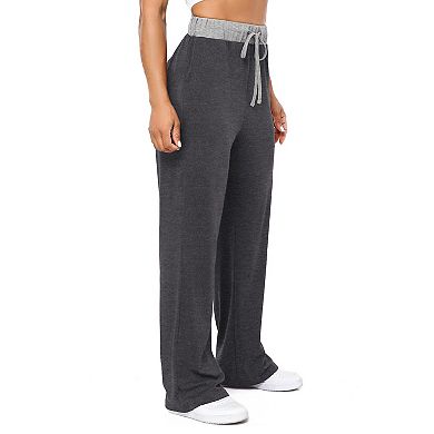 Women's Casual Drawstring Lounge Wide Leg Pants