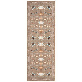 Insect Washable Area Rug for Living Room Bedroom Ultra-Thin Non Slip Dining Room Stain Resistant Rug