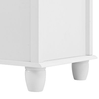 White Dresser with 5 Deep Drawers for or Living Room, Hallway, Office
