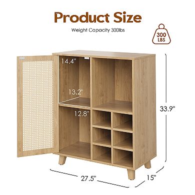 Sideboard Cabinet, Buffet Cabinet for Home, Living Room, Kitchen, 27.6"W x 15"D x 33.9"