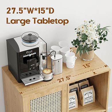 Sideboard Cabinet, Buffet Cabinet for Home, Living Room, Kitchen, 27.6"W x 15"D x 33.9"