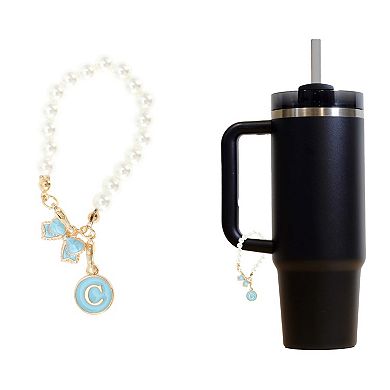 Pearl Chain Bow Water Cup Pendant 1 Pc