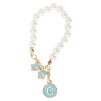 Pearl Chain Bow Water Cup Pendant 1 pc
