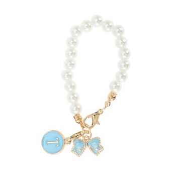 Pearl Chain Bow Water Cup Pendant 1 pc