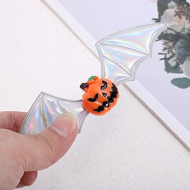 Halloween Bat Wing Pumpkin Hair Clip for Women 1 Pc