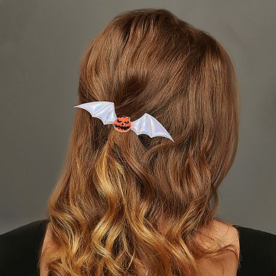 Halloween Bat Wing Pumpkin Hair Clip for Women 1 Pc