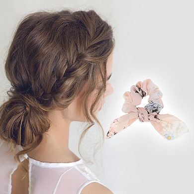 Tie Triangle Peony Ribbon Scrunchies for Home 1 Pc