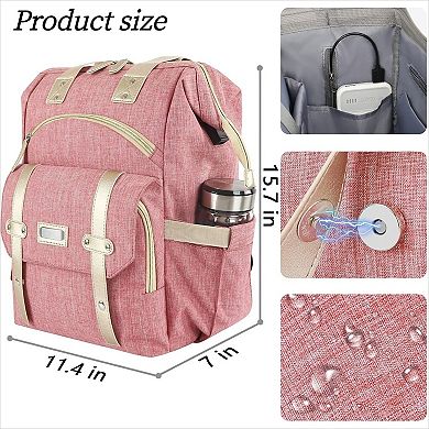Large Laptop Backpack with USB Charging Port Water Resistant for School Travel