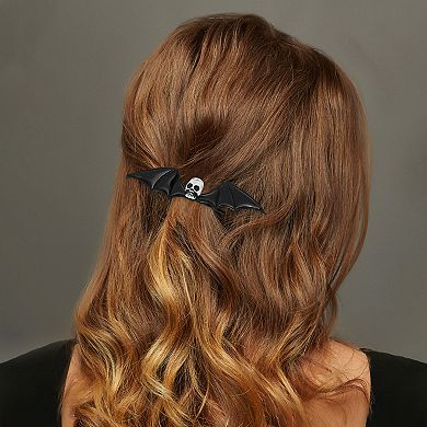Halloween Funny Bat Wing Skull Hair Clip for Women 1 Pc