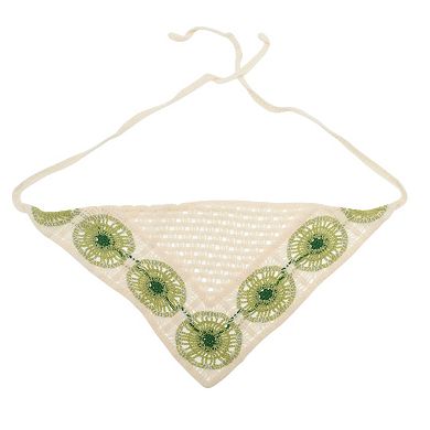 Knitted Triangle Bandana for Women Beige 2 Pcs