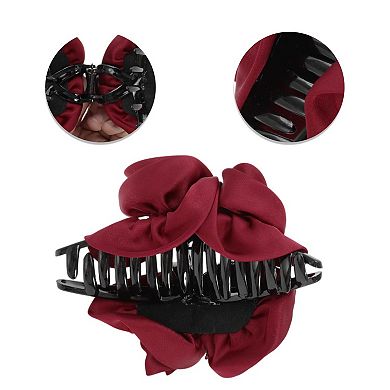 Elegant Double Row Roses Hair Clips 1 Pc