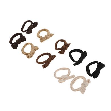 Elegant Bow Scrunchies Hair Elastic Band 10 Pcs