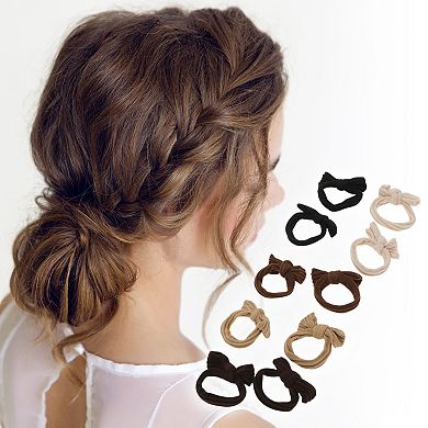 Elegant Bow Scrunchies Hair Elastic Band 10 Pcs