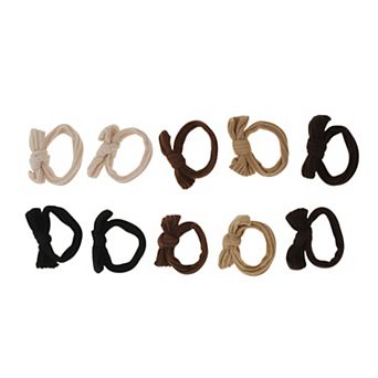 Elegant Bow Scrunchies Hair Elastic Band 10 pc