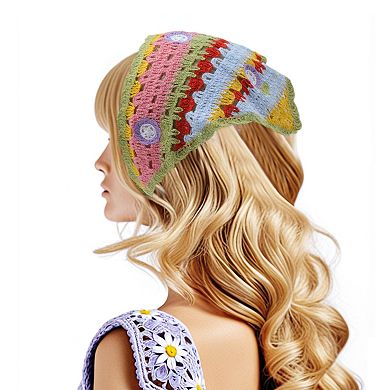 Knitted Triangle Bandana for Women 2 Pcs