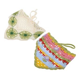 Knitted Triangle Bandana for Women 2 pc