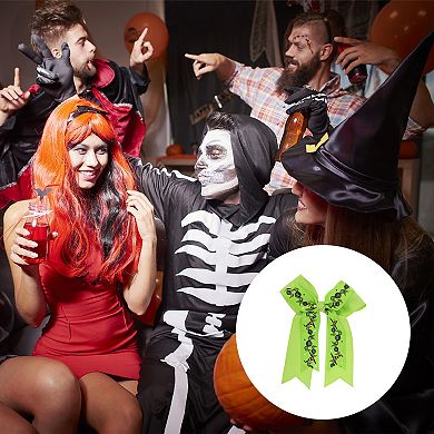 Halloween Bow Double-layer Ribbon Duckbill Clip for Women 1 Pc