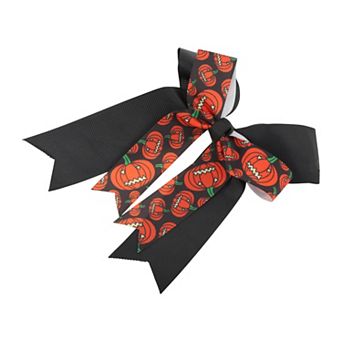Halloween Bow Double-layer Ribbon Duckbill Clip for Women 1 pc