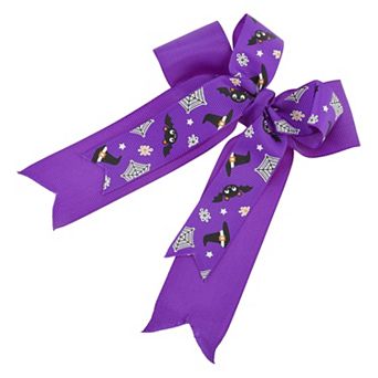 Halloween Bow Double-layer Ribbon Duckbill Clip for Women 1 pc