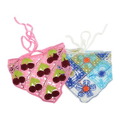 Knitted Triangle Bandanas for Women 2 Pcs
