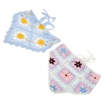 Knitted Triangle Bandanas for Women 2 pc