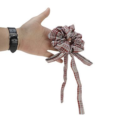 Plaid Bow Ribbon Scrunchie 1 Pc