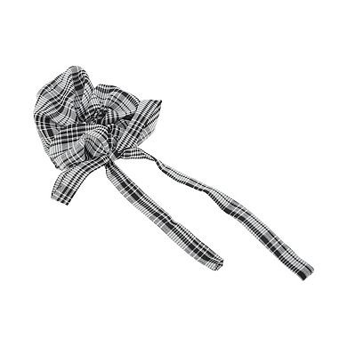 Plaid Bow Ribbon Scrunchie 1 Pc