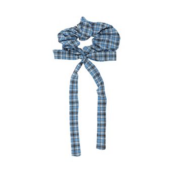 Plaid Bow Ribbon Scrunchie 1 pc