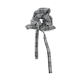 Plaid Bow Ribbon Scrunchie 1 pc