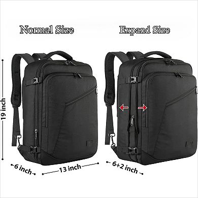 Expandable Carry on Backpack Airplane Approved Water Resistant Lightweight