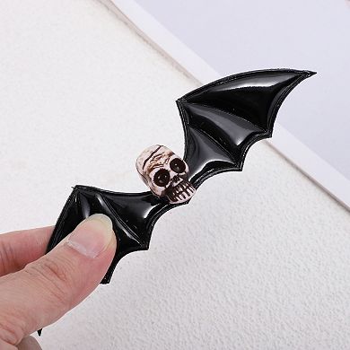 Halloween Bat Wing Skull Hair Clip for Women 1 Pc