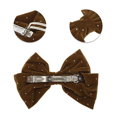 Cute Rhinestones Bow Spring Hair Clips 1 Pc