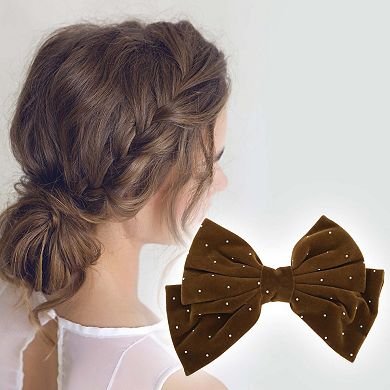 Cute Rhinestones Bow Spring Hair Clips 1 Pc