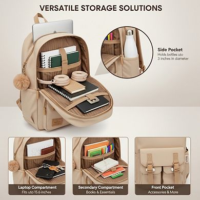 Cute College Backpack Aesthetic Design for School and Travel Laptop Bag