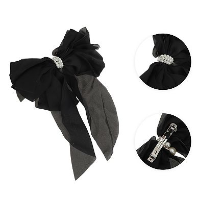 Fashion Pearl Bow Hair Clips Hairdo Clip 1 Pc
