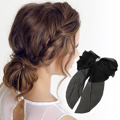 Fashion Pearl Bow Hair Clips Hairdo Clip 1 Pc