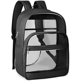 Heavy Duty Transparent Backpack with Reinforced Strap for School and Travel