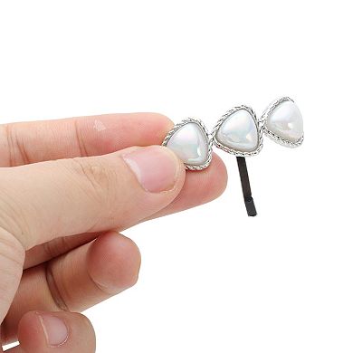 Three Heart Ponytail Buckle Hair Clip for Women 1 Pc